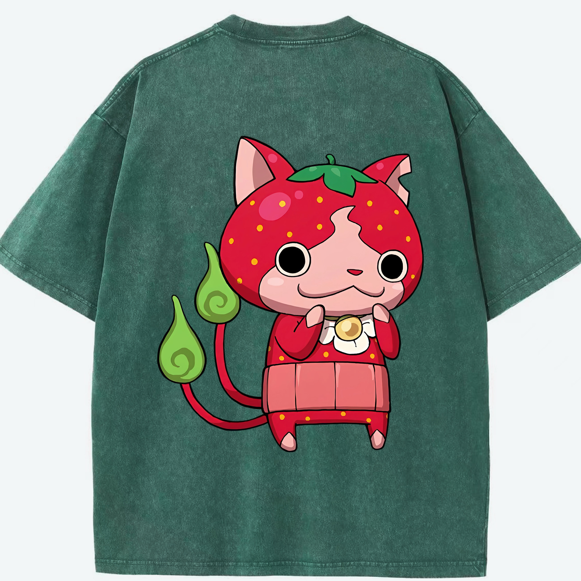 （画像用） 妖怪ウォッチ Yo-kai Watch 綿100% ヴィンテージ風 半袖Tシャツ（背面プリント）